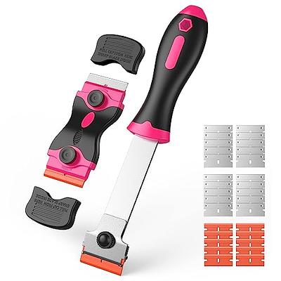 BOSTMUNY Razor Blade Scraper, 2-in-1 Pink Razor Scraper Gift for Women,  Scraper Tool Set with 30Pcs Razor Blades for Removing Window Labels,  Decals, Stickers, Glass Stove Top (2 Pack) - Yahoo Shopping