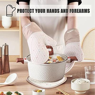 Silicone Oven Mitts And Pot Holders Set Extra Long Heat - Temu