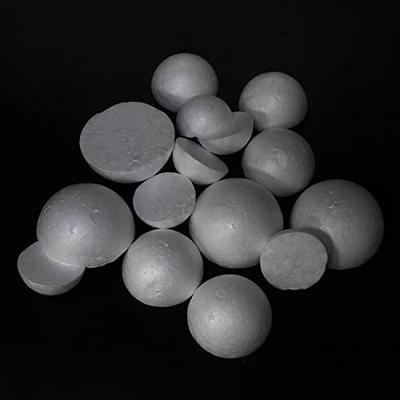 LOKIPA 3PCS White Polystyrene Balls, 3 Size White Foam Balls Craft