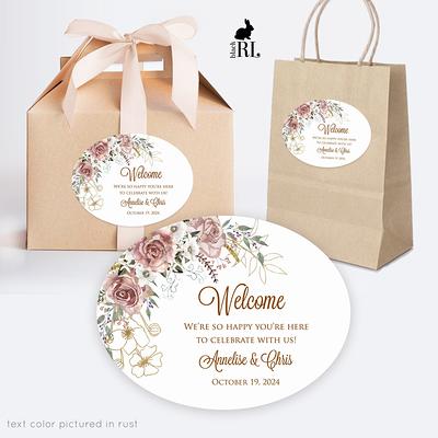 Personalized Wedding Favor Gift Bags for Hotel Guests 