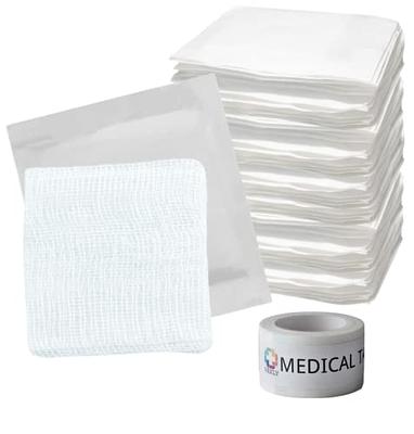 JJ CARE Sterile Gauze Pads 4 x 4 (Pack of 100), 12-Ply Cotton Gauze Pads,  Individually-Wrapped Sterile Gauze Sponges, 100% Woven, Non-Stick Medical  Gauze Pads for First Aid Kit & Wound Care 