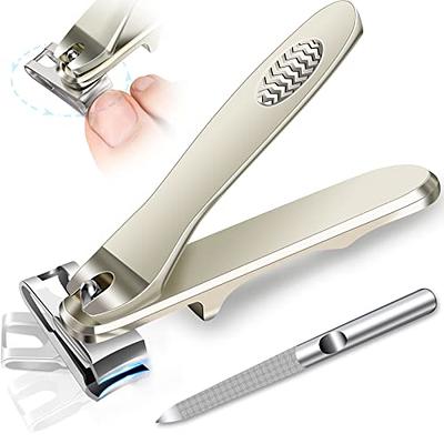 FUMAX Nail Clippers for Seniors, 360 Degree Rotary Toenail