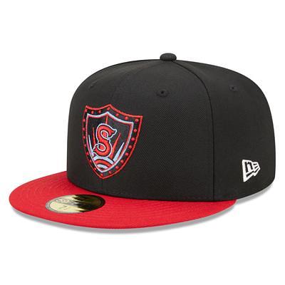 New Era Men's New Era White/Red Louisville Bats Marvel x Minor League  59FIFTY Fitted Hat