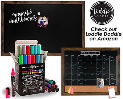 Loddie Doddie White Chalk Markers for Signs, Blackboard, Car Window, Glass  - 5 Unique Tips - Ultra Fine