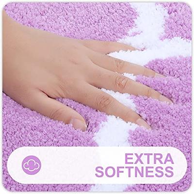 OLANLY Bathroom Rugs 24x16, Soft and Absorbent Microfiber Bath Rugs,  Non-Slip Shaggy Shower Carpet, Machine Wash Dry, Bath Mats for Bathroom  Floor