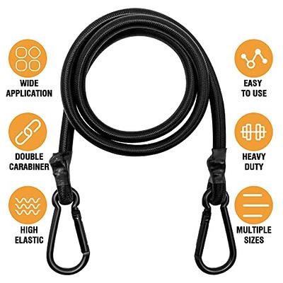 Bungee Cords with Carabiner, 32 Inch Long Heavy Duty Bungee Cords