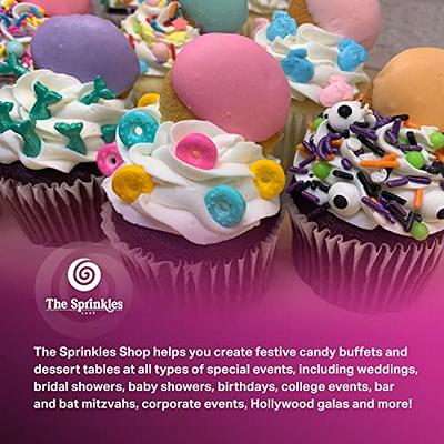 Eastron 2 Bottles Edible Candy Eyeballs Eyes Cake Cupcake Toppers Cookie Decorations Dessert Sprinkles for Halloween Christmas Birthday Party