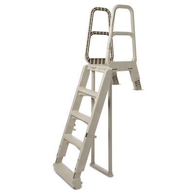 Vinyl Works NE9880 Premium A-Frame Above Ground Pool Ladder - White