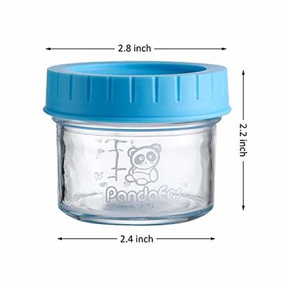  4 Packs Small Glass Baby Food Storage Containers with