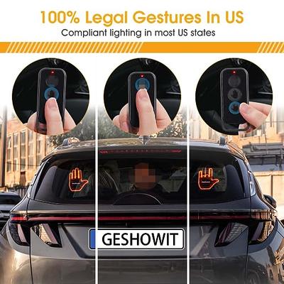 2PCS Middle Finger Gesture Light with Remote Car Light LED Car Hand LED Car  Finger Up Give The Love Bird Wave Road Rage Signs