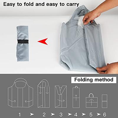 Multipurpose Pocket Size Set of 2 Packable Duffle Bag for Travel Groceries  & Laundry - Reusable Grocery Bags Foldable Shopping Bags - Collapsible