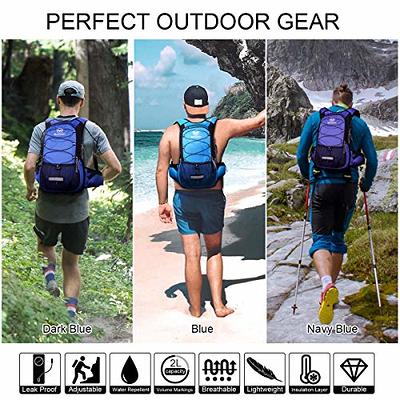 Lunidry Insulated Hydration Pack Backpack with 3L BPA Free Leak-Proof Water Bladder, Keep Liquids Cool Up to 5 Hours, Daypack for Hiking, Running