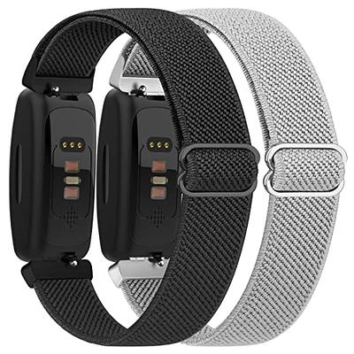 2-Pack Elastic Bands for Fitbit Inspire 2, Adjustable Soft Stretch