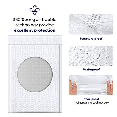 Fuxury Bubble Mailer White, 100 Pack 6x10 Bubble Mailers,Self Seal  Waterproof Mailing Envelopes, Bubble Padded Envelopes, Shipping Bags for