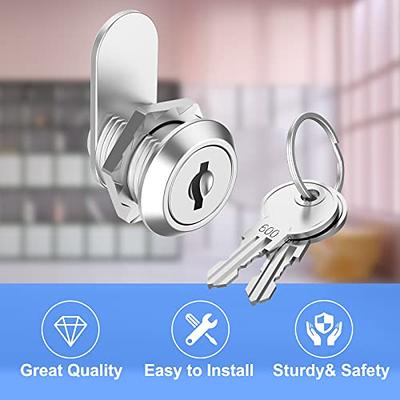 BOZXYE 1 Pack Cabinet Locks with Keys, 5/8 Cabinet Lock Tubular Cam Lock  Keyed Alike, Rv Locks for Storage Door Secure Files Drawers Toolbox, Zinc  Alloy - Yahoo Shopping