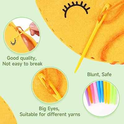 Large Eye Plastic Needles Safety Hand Sewing Yarn Darning Tapestry