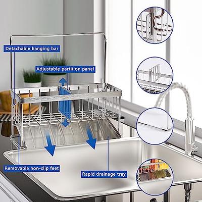 2-Pack White Slip Grip Under Sink Organizer, Bathroom & Kitchen