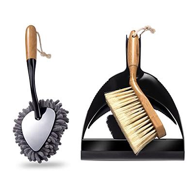 MR.SIGA Mini Dustpan and Brush Set, Portable Cleaning Brush and