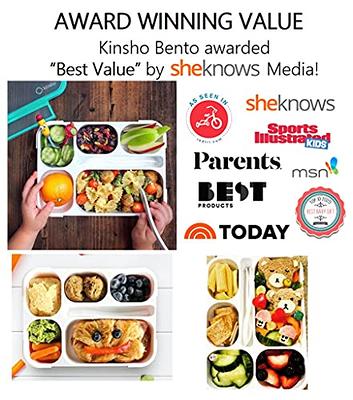 kinsho Bento Lunch Box Kids & Adult: Leakproof Containers for Boys