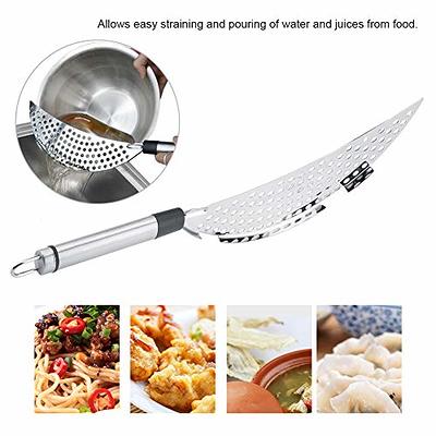 Kitchen Stainless Steel Half-Moon Pan Strainer Pot Drainer Pasta