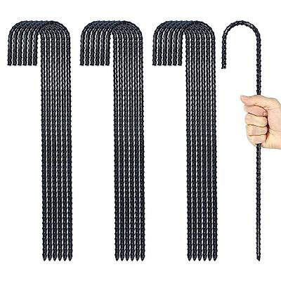 16 Inch Ground Rebar Stakes, J Hook Extra Heavy Duty Rust Proof