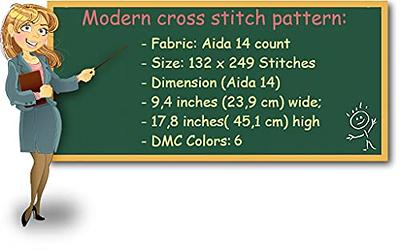 Cross Stitch Stocking Pattern PDF, Count Cross Stitch Christmas Design for  Beginners, Modern Easy Cute Simple Xmas Cross Stitch Chart DIY 