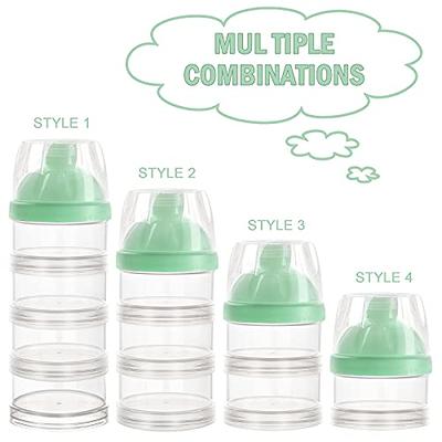  Accmor Baby Formula Dispenser On The Go, 5 Layers Stackable  Formula Dispenser Formula Containers for Travel, Baby Milk Powder Kids  Snack Container, BPA Free, Green, 2 Pack : Baby