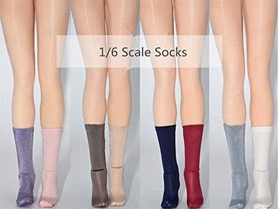 1/6 Scale Female Clothes,Female Thigh Stockings Calf Socks Knee