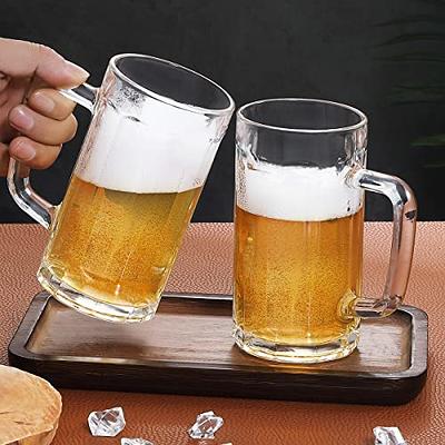 VITEVER 20 OZ Glass Cups with Bamboo Lids and Glass Straw -  4pcs Set Beer Can Shaped Drinking Glasses, Iced Coffee Glasses, Cute  Tumbler Cup, Aesthetic Coffee Bar Accessories, Gifts