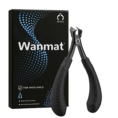 Toe Nail Clippers, Podiatrist Toenail Clippers for Thick Nails for Seniors  for Men Wanmat (Black)