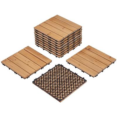 WPC Patio Deck Tiles,DIY Interlocking Decking Tiles, Floor Tile,Water  Resistant Indoor Outdoor (9, 3D Organic White)