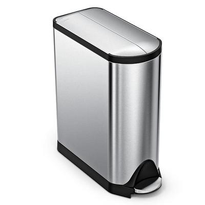 simplehuman Slim Step 1.3 Gallon Steel Trash Can