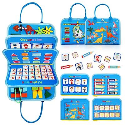 Zaybuon Montessori Busy Board for Toddlers 2-4 1-3, Airplane Travel  Essentials Toddler Educational Activities Sensory Toys, Busy Book and Quiet  Books