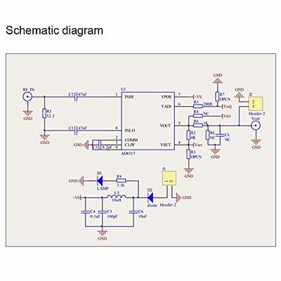 Medidor de potencia del detector logarítmico de radiofrecuencia AD8317  1M-10000MHz