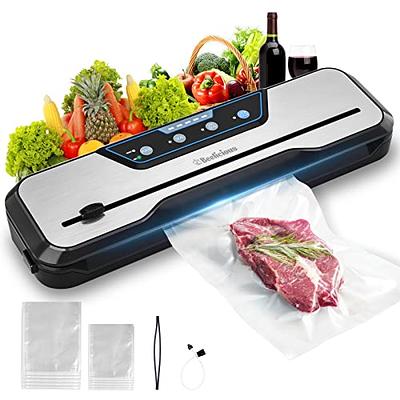 Bonsenkitchen Dry/Moist Vacuum Sealer Machine with 5-in-1 Easy Options for  Sous Vide and Food Storage, Air Sealer Machine with 5 Vacuum Seal Bags & 1  Air Suction Hose, Silver - Yahoo Shopping