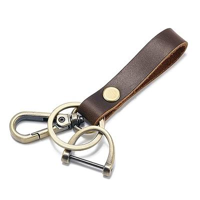 TISUR Titanium Keychain Rings, Split Side Pushing Heavy Duty Black Key Ring  For Key Chain Carabiner Dog Tag (2PCS Black Large) at  Men's Clothing  store