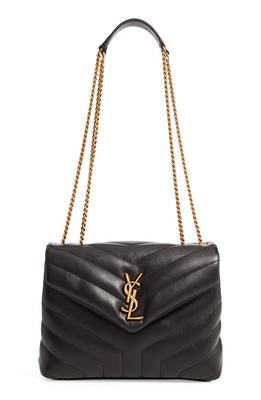 Saint Laurent Monogram Chain Wallet Crossbody Bag In Noir