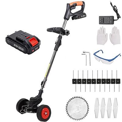  TOPWIRE Weed Wacker Cordless Weed Eater,3-in-1 Lightweight  Push Grass String Trimmer Edger,21V Li-Ion Battery Powered,3 Lawn Tools  with Lightweight Wheeled for Home Garden Yard Mowing（Black） : Patio, Lawn &  Garden