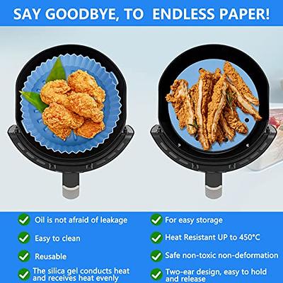 3 in 1air fryer silicone liners,8.5 in silicone air fryer liners,food grade  safety air fryer liners silicone,air fryer liners reusable,For air fryer  liners over 5 quarts(blue) - Yahoo Shopping