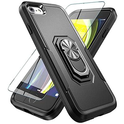 SunStory for iPhone SE 2022 Case, iPhone SE 2020/8/7 Case with Tempered  Glass Screen Protector & Magnetic Ring Kickstand,[Military Grade] Cover for