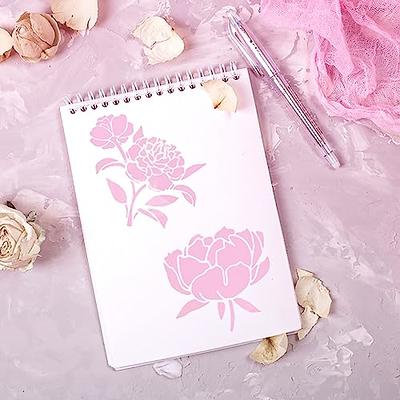 Obookey 25PCS Aesthetic Flower Stencils for Painting on Wood