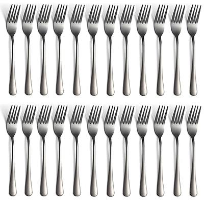 35-Piece Heavy Duty Silverware Set, E-far Stainless Steel Flatware