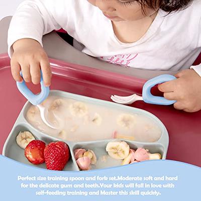 Baby Silicone Spoon Children Tableware Cutlery Training Spoon Soft BPA Free