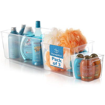 EatEx 2 Pack Clear Plastic Bathroom Vanity Storage Bin with Handles - Container  Organizer for Soaps, Shampoos, Conditioners, Cosmetics, Hand Towels, Hair  Brush, Body Spray, Lotion & More - Yahoo Shopping