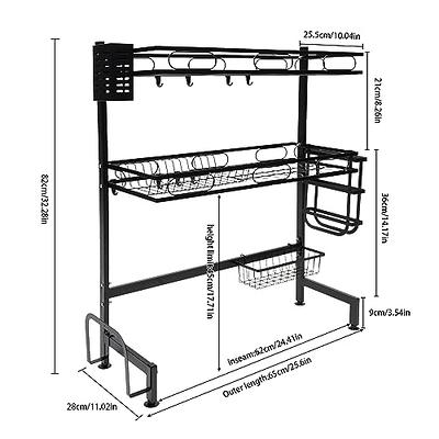 Qienrrae Dish Rack and Drainboard Set 2 Tier Dish Drying Rack for Kitchen  Cou