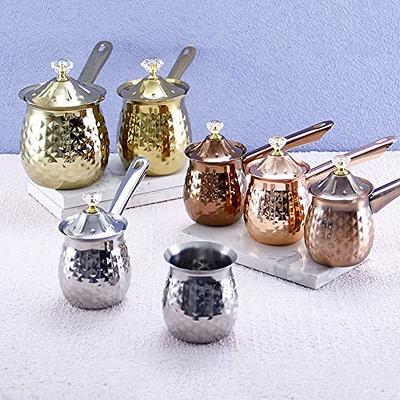 Alunsito Turkish Coffee Pot, Turkish Coffee Maker, Chai Pot, Arabic Coffee  Pot, Greek Coffee Pot, Greek Briki, Turkish Coffee Cezve, Turkish Coffee Pot  Ibrik, Silver, 400 ml / 14 oz - Yahoo Shopping