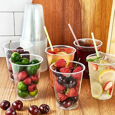 [1000 Count] 16 oz Clear Plastic Disposable Pet Cups with Lids | Crystal Clear Pet Cup | Cold Smoothie | Iced Coffee Go Cups | Ideal for Coffee