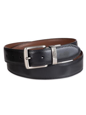 Mens Buckle Closure Reversible Formal Belt