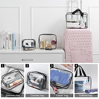 3pcs Lermende TSA Approved Toiletry Bag with Zipper Travel Luggage Pouch  Carry On Clear Airport Airline Compliant Bag Travel Cosmetic Makeup Bags