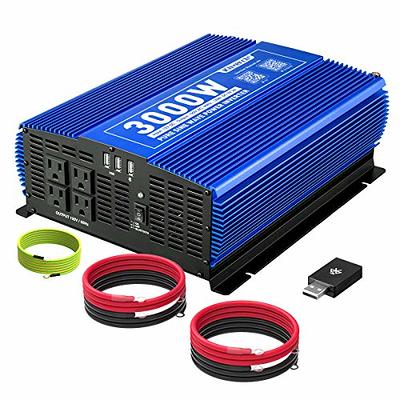 ECO-WORTHY 3000W Pure Sine Wave Solar Power Inverter 24V DC to 120V AC  Converter with Remote Control,1*AC Outlet,1*Hardwire Terminals and 1 * 150A  Fuse,Remote Controller for Home RV Truck Off-Grid… - Yahoo